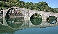 Ponte della Maddalena, Borgo a Mozzano, Tuscan, Italy.
