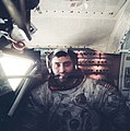 Schmitt en el módulo lunar después de EVA-3