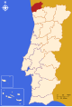 Mapa do distrito de Viana do Castelo