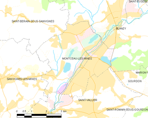 Poziția localității Montceau-les-Mines