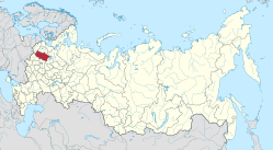 Tver oblasts beliggenhed i Rusland