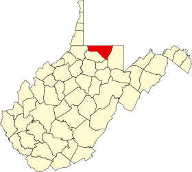 Localisation de Comté de Monongalia(Monongalia County)