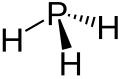 Deutsch: Struktur von Monophosphan English: Structure of Monophosphane (Phosphine)