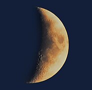 November Crescent Moon Setting