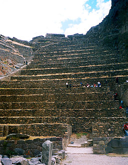 Terrasserna i Ollantaytambo.