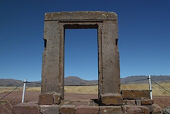 Puerta de la Luna en Tiahuanaco