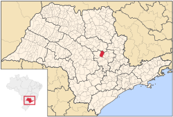 Localização de Itirapina em São Paulo