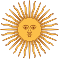 Inti en el Sol de Mayo en la bandera de la Argentina, 1818