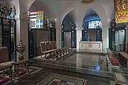 Philip's banner as Grand Master of the Order of the British Empire in the chapel of the Order of the British Empire in the crypt of St Paul's Cathedral