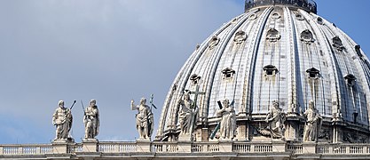 Statues on the colonnades of Saint Peter's Square.jpg