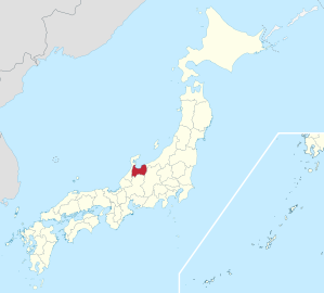 Lage der Präfektur Toyama in Japan