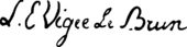 signature d'Élisabeth Vigée Le Brun
