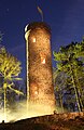 Wachbergturm errichtet 1871 – heute findet hier im Sommer eine Rapunzel-Theater-Aufführung der Förderschule statt.