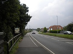 A6097 with premature sign, Lowdham - geograph.org.uk - 3713818.jpg