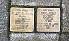 Stumbling Stones (Stolpersteine) for Albert and Margarethe Eckstein. Moltkestraße 53, 40479 Düsseldorf