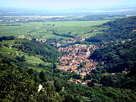 Andlau, gezien vanaf het Kasteel van Spesbourg