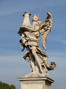 Ängeln med kolonnen, Ponte Sant'Angelo i Rom.