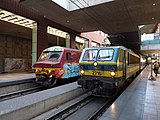 Niveau inférieur de la gare d'Anvers-Central.