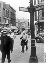 Corner of Hanover and Union Streets, Boston, 1930