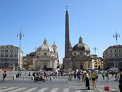 El obelisco Flaminio (1589), en la piazza del Popolo