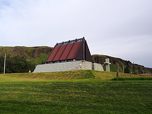 Iglesia moderna en Kirkjubæjarklaustur.