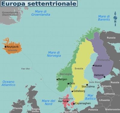 Mappa divisa per regioni