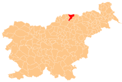 Localização do município de Radlje ob Dravi na Eslovênia