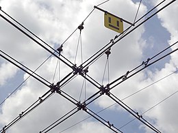 Croisement, avec le panneau annonçant la zone non-alimentée.