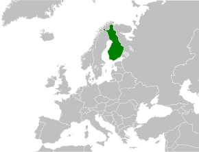 Kart over Republikken Finland