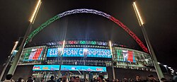 London Wembley stadium with Italian flag.jpg