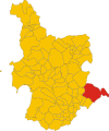 Collocatio finium Municipii in Provincia Arborensi.