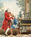 Image 4A young Wolfgang Amadeus Mozart, a representative composer of the Classical period, seated at a keyboard. (from Classical period (music))