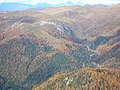 Blick über die Nockberge mit der Nockalmstraße