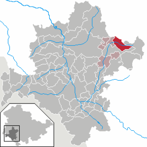 Poziția Oberschönau pe harta districtului Schmalkalden-Meiningen