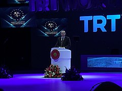 President Erdogan at the launch of Turkish international television channel TRT, November 16, 2016.jpg