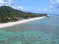 'n Strand op Rarotonga.