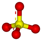 Molekylmodell, sulfat