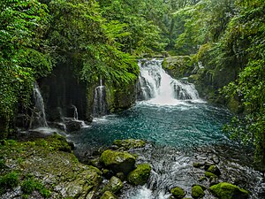 熊本県菊池市にある菊池渓谷の天狗滝