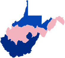 2000 West Virginia United States House of Representatives election by Congressional District.svg