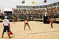 Image 5A women's match at the 2017 Hermosa Beach Open, one of the tournaments in the AVP tour. (from Beach volleyball)