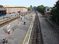 Vista das plataformas da estação.