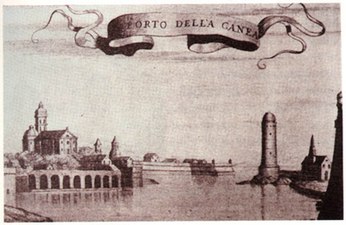 Del av den gamla hamnen i Chania under den venetianska eran.