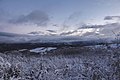 Comune di Firenzuola in inverno, tra Covigliaio e il Passo della Futa.