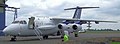 FAAM aircraft BAe 146 G-LUXE on the Cranfield Airport apron June 2009