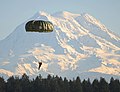 * Nomination A Canadian special operations soldier descends in front of Mt. Rainier onto Fort Lewis with the US Army. --Amqui 17:19, 10 June 2012 (UTC) * Decline Sorry, but the image author must be Commons user. --Iifar 17:55, 10 June 2012 (UTC)