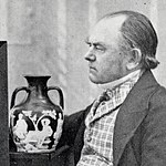 John Doubleday with the Portland Vase