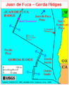 Juan de Fuca Ridge map showing the location of Axial Seamount