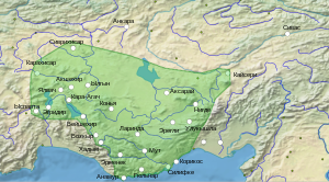 Территория бейлика Караманидов при Ибрагиме (умер в 1464 году)