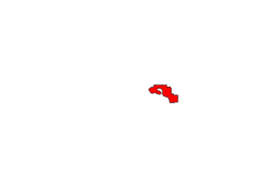 Location of Crow Creek Indian Reservation, South Dakota