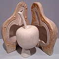 Matriu d'una peça (poma com a model) per fabricar mitjançant cera perduda